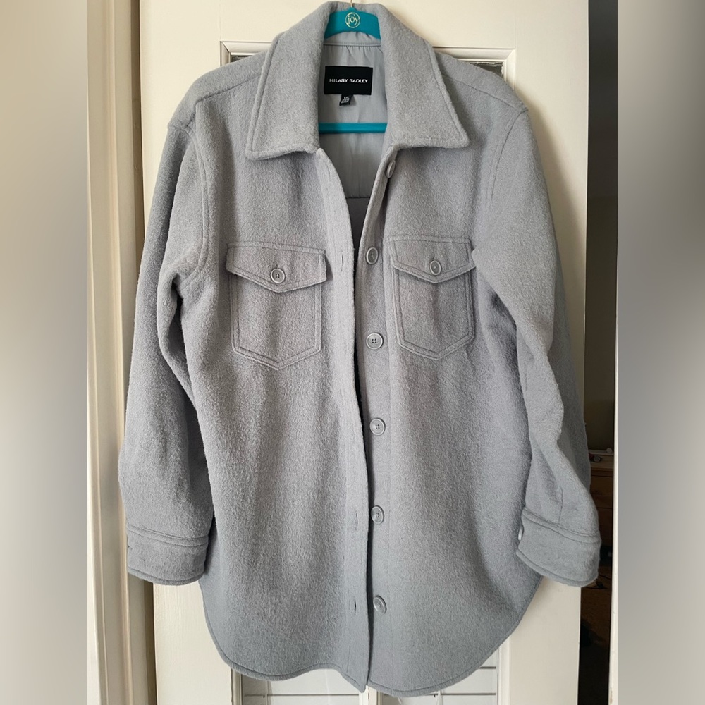 Hilary Radley Blue Shirt Jacket
